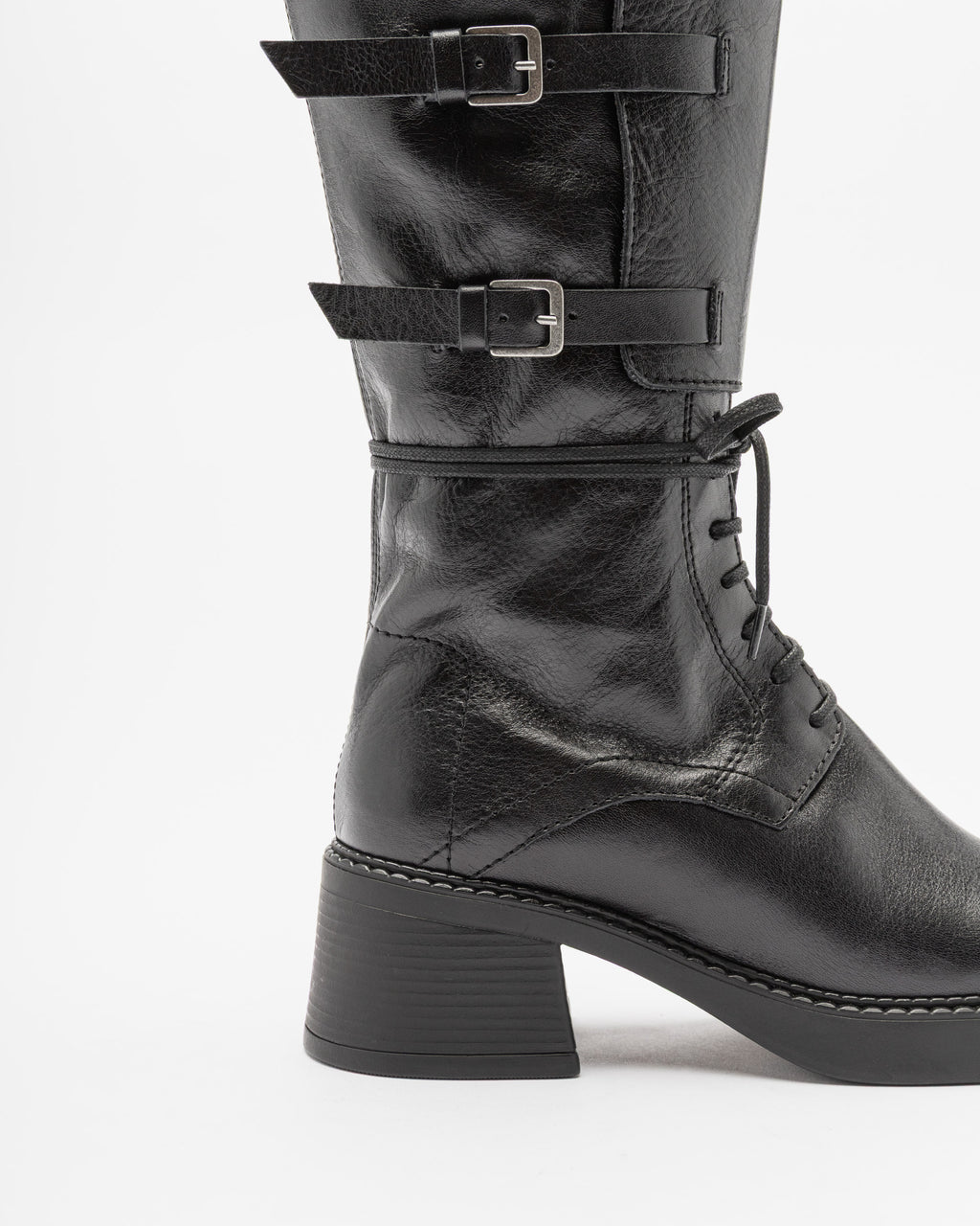 Botas de cano alto E8 by Miista SIGRID Preto - 80-SIGRID-01