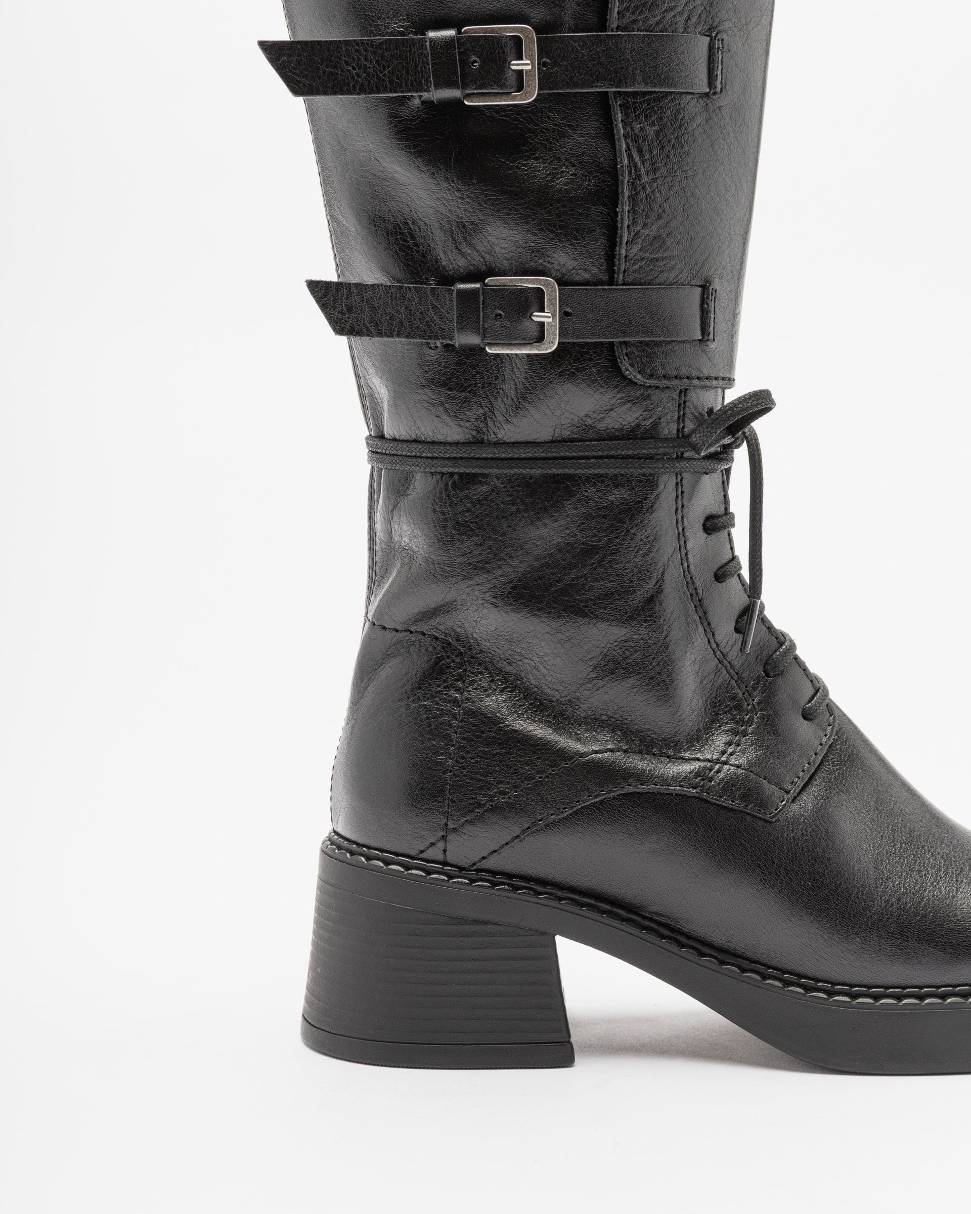 Botas de cano alto E8 by Miista SIGRID Preto - 80-SIGRID-01