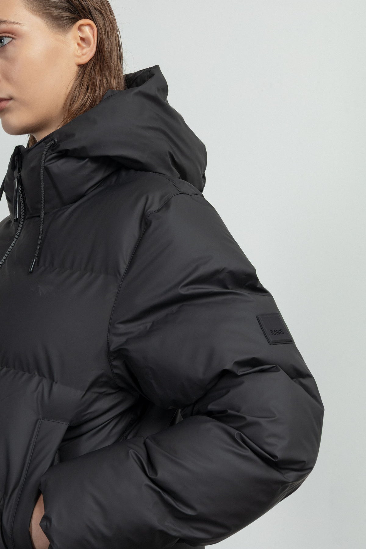 Blusão acolchoado Rains 15150 Preto - 86-15150-01