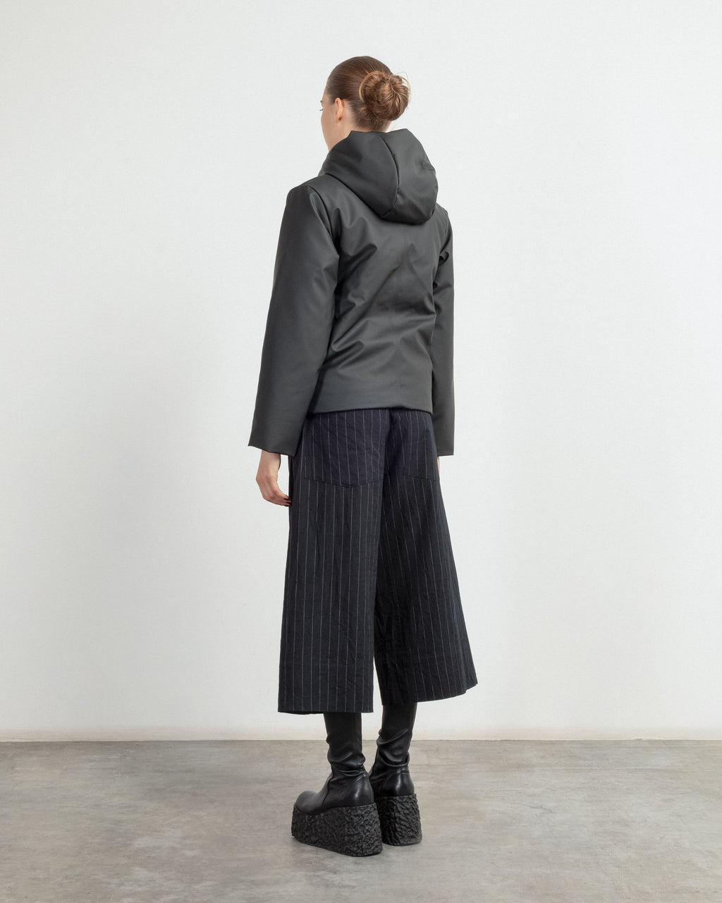 Blusão acolchoado Rains NomeShortWparka Preto - 86-21490-01