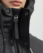 Blusão acolchoado Rains NomeShortWparka Preto - 86-21490-01