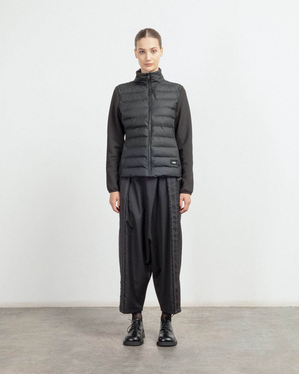 Blusão acolchoado Rains SafiFleeceHybrid Preto - 86-21920-01