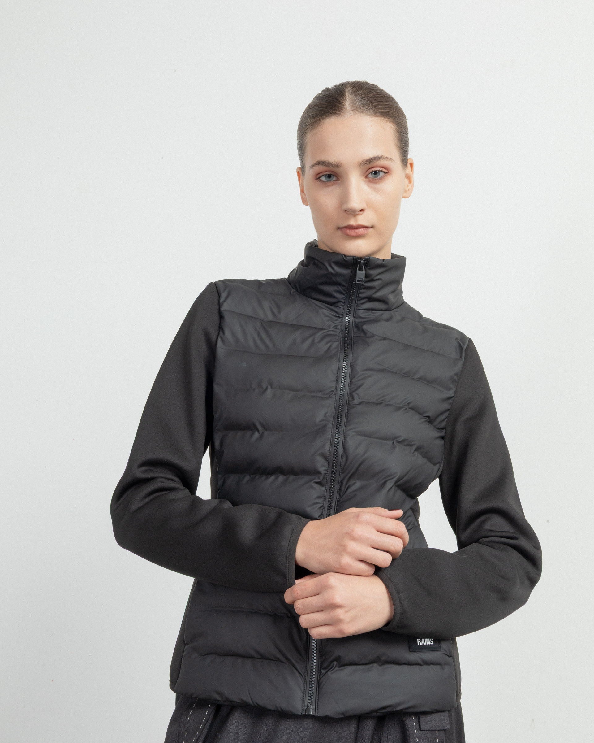 Blusão acolchoado Rains SafiFleeceHybrid Preto - 86-21920-01