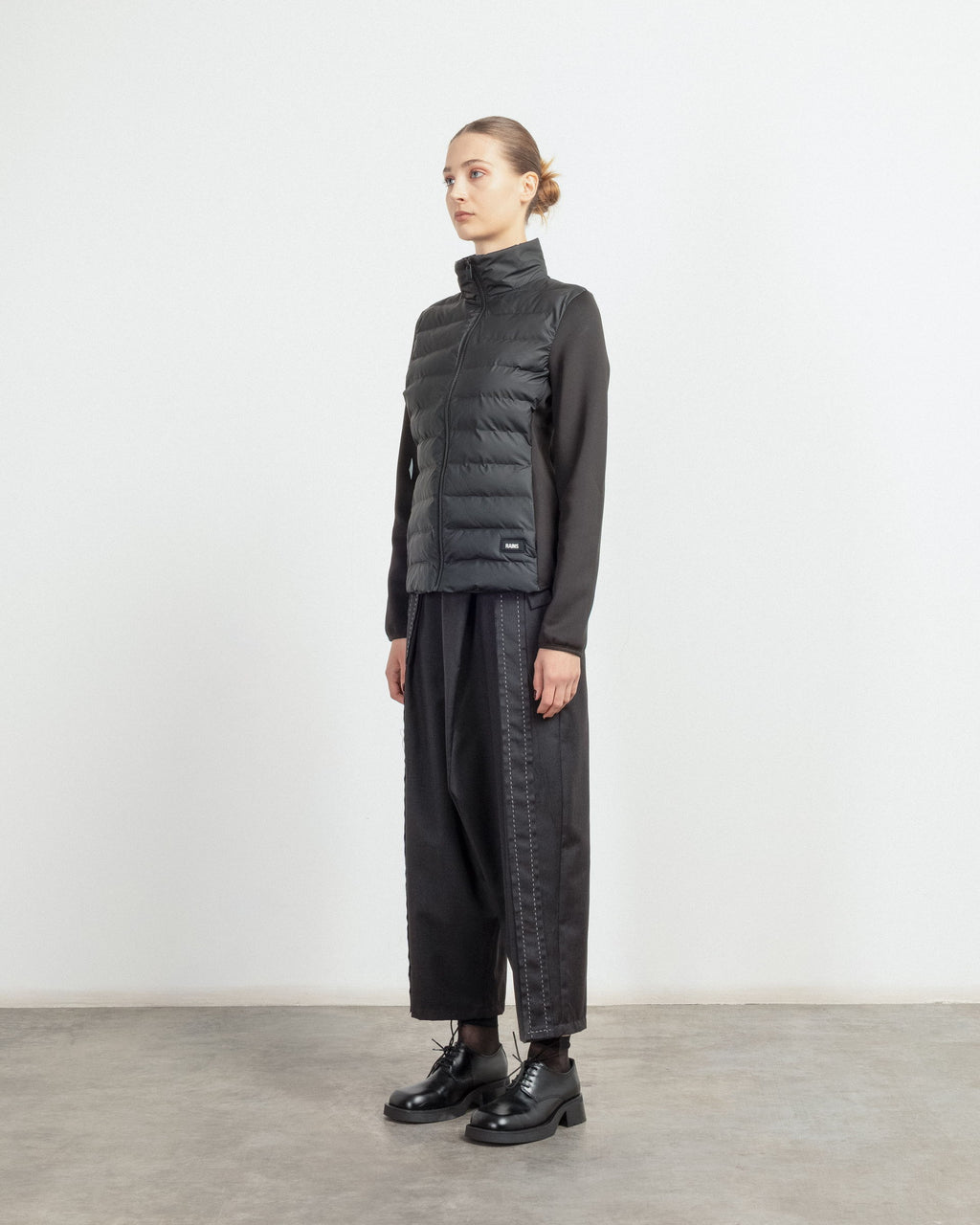 Blusão acolchoado Rains SafiFleeceHybrid Preto - 86-21920-01