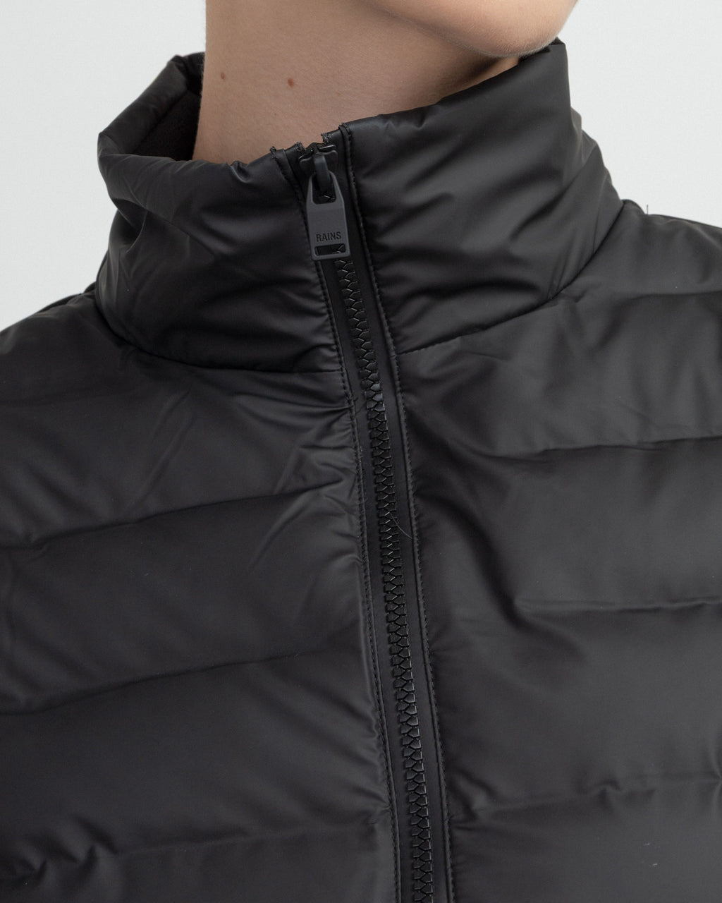 Blusão acolchoado Rains SafiFleeceHybrid Preto - 86-21920-01