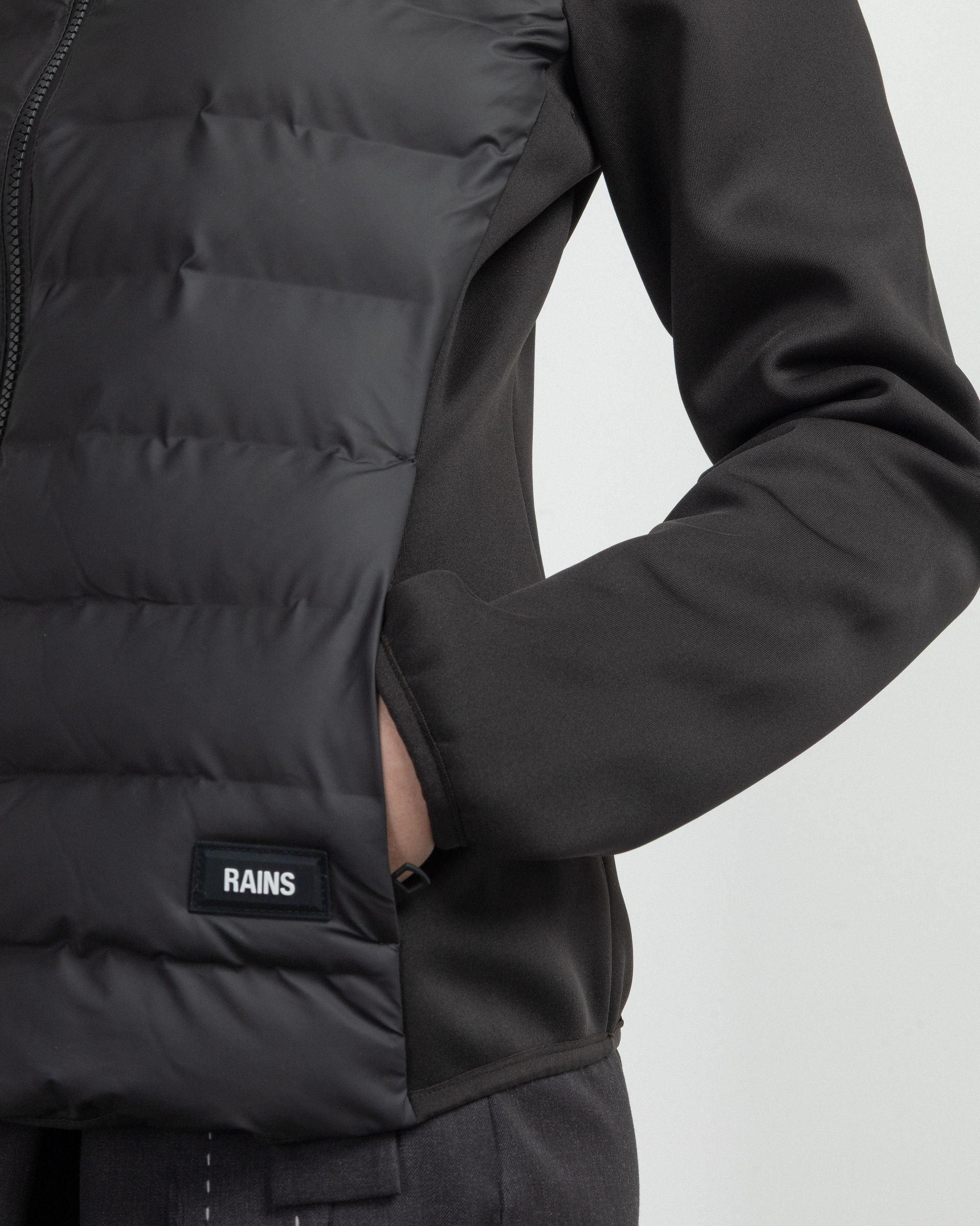 Blusão acolchoado Rains SafiFleeceHybrid Preto - 86-21920-01