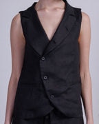 Colete Matilda Longhena GIUSY Preto - 95-GIUSY-01