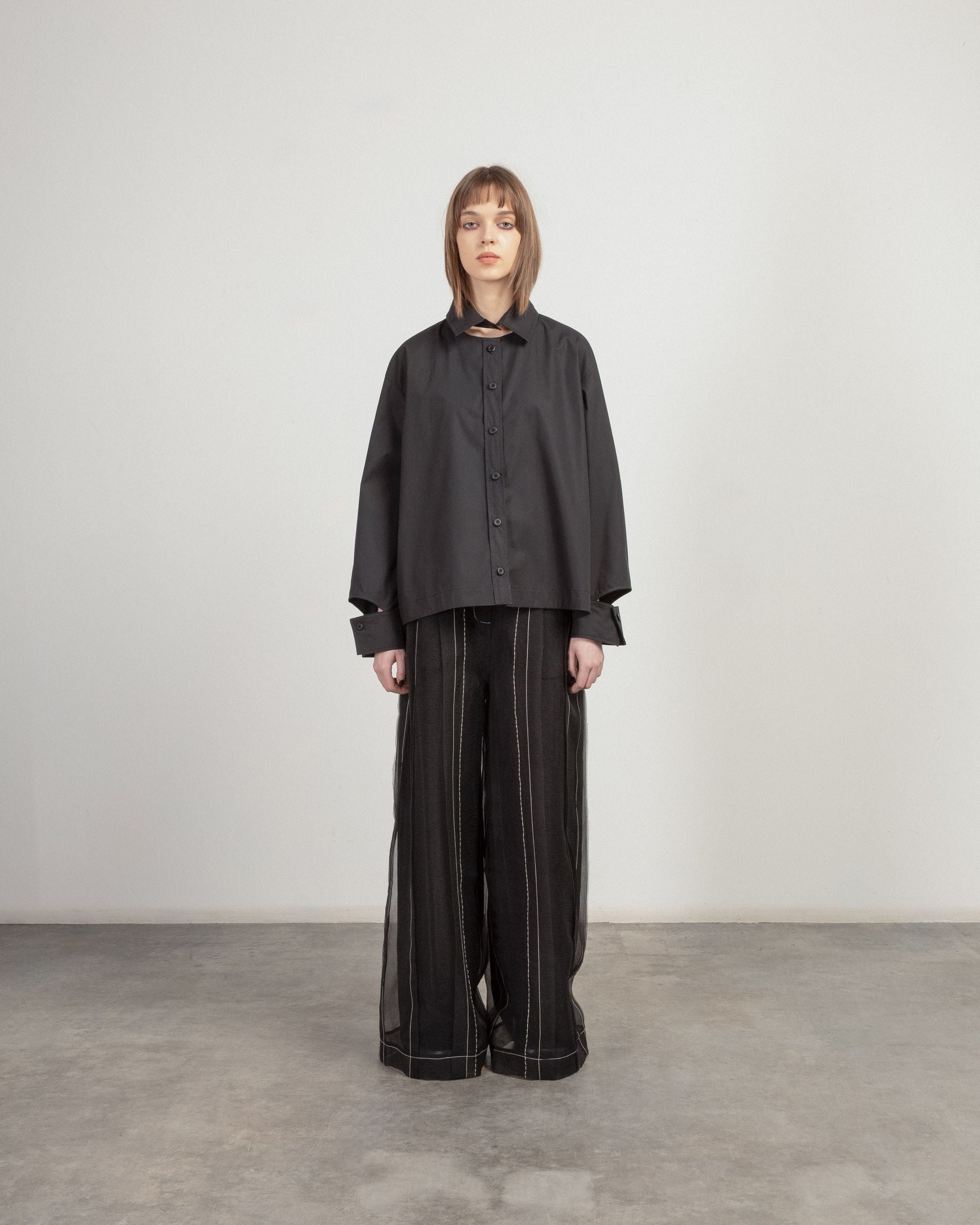 Camisa Matilda Longhena GLENDA Preto - 95-GLENDA-01