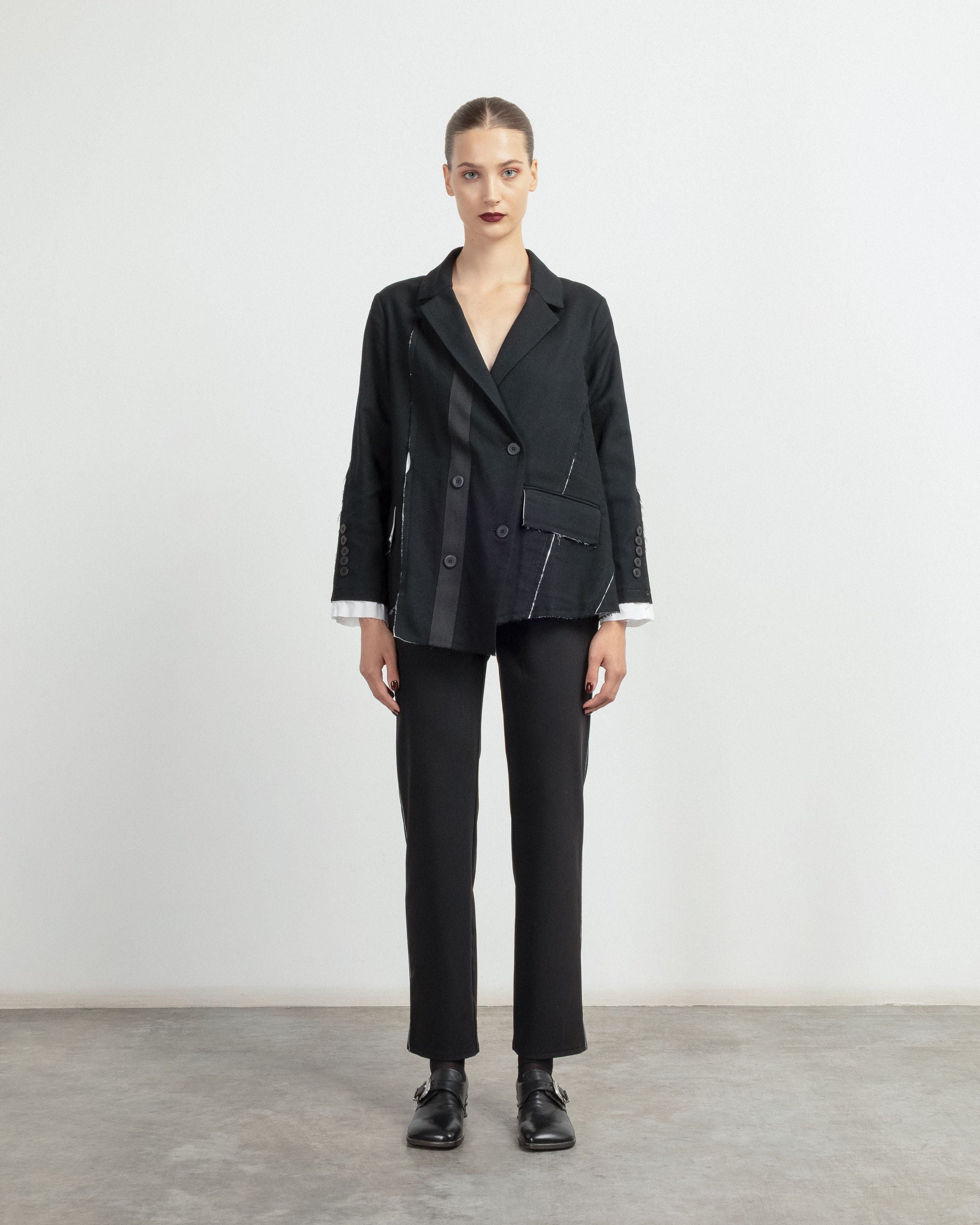 Blazer Matilda Longhena REBECCA Preto - 95-REBECCA-01